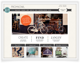 From The Owl gift registry website From The Owl website design and gift registry software by SiteSuite