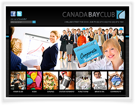 Canada Bay Club's website design by SiteSuite