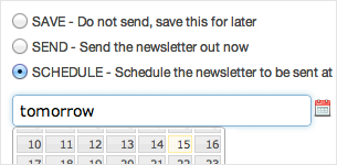 Scheduled email campaigns