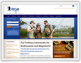 iFly Fish website design and shopping cart software by SiteSuite