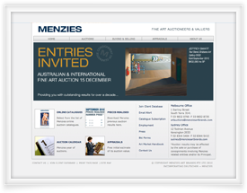 Deutscher Menzies website design and shopping cart software by SiteSuite