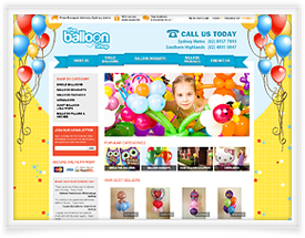 Ecommerce website for The Balloon Shop