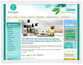 Pure Earth website Pure Earth website design by SiteSuite