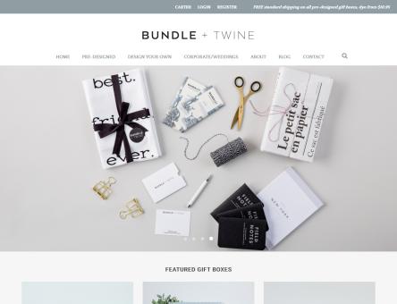 Bundle and Twine - This ecommerce website has an interesting custom coded gift box functionality where you can build up your own hamper.