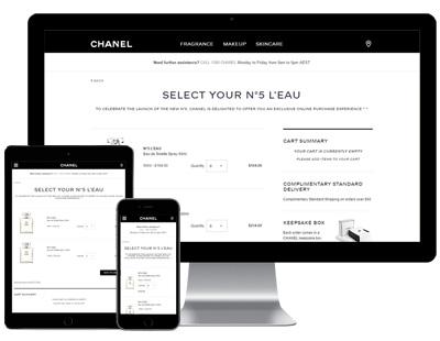 CHANEL Australia - customised e-commerce website