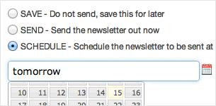 Scheduled email campaigns Scheduled email campaigns