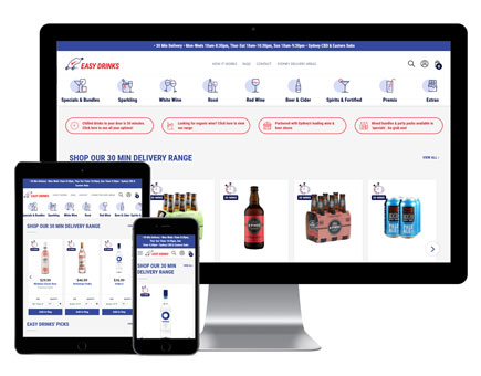 Easy Drinks Mobile Apps and Custom Ecommerce Website Design