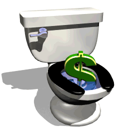 Money Down the Toilet (sourced from Giphy.com)
