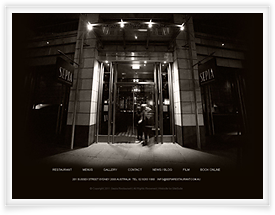 Sepia Restaurant Business Website